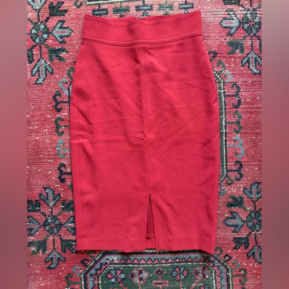 Ann Taylor Front Split Pencil Skirt Size 00 Burnt
Orange